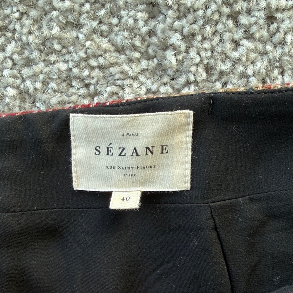 Sezane Malia Mini Skirt, Brown Houndstooth - Picture 6 of 6